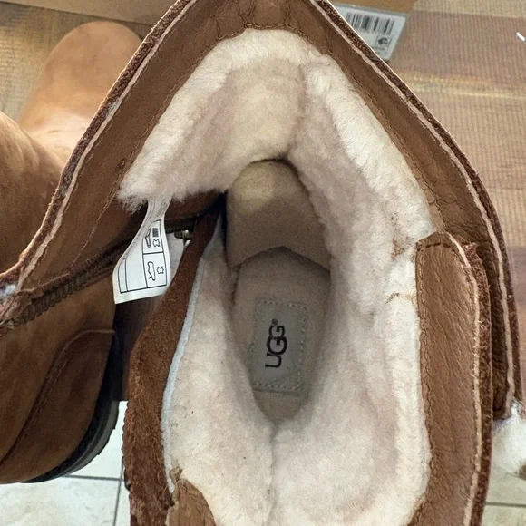 NIB UGG Chestnut Boots with Buckle Detail - Picture 6 of 10